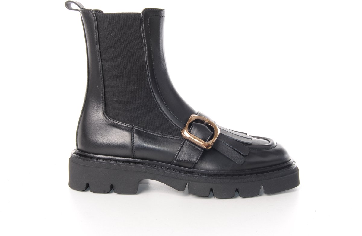 MAURY dames chelsea boot Oleander gepolierd leder zwart
