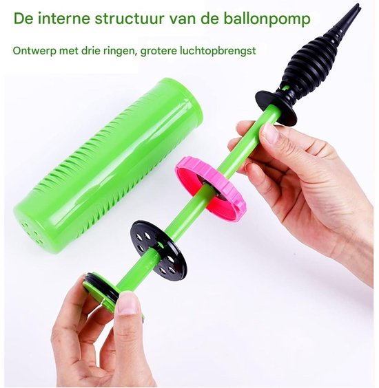 EXCITAT Luchtpomp - Ballonpomp - Handmatig - Antislip ontwerp - Duurzaam - Groen van Merkloos — afbeelding 4