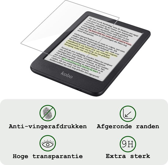 Hoes Geschikt voor Kobo Clara Colour Hoesje Bookcase Cover Hoes Trifold Met Screenprotector - Hoesje Geschikt voor Kobo Clara Colour Hoes Cover Case - Turquoise van Merkloos — afbeelding 5