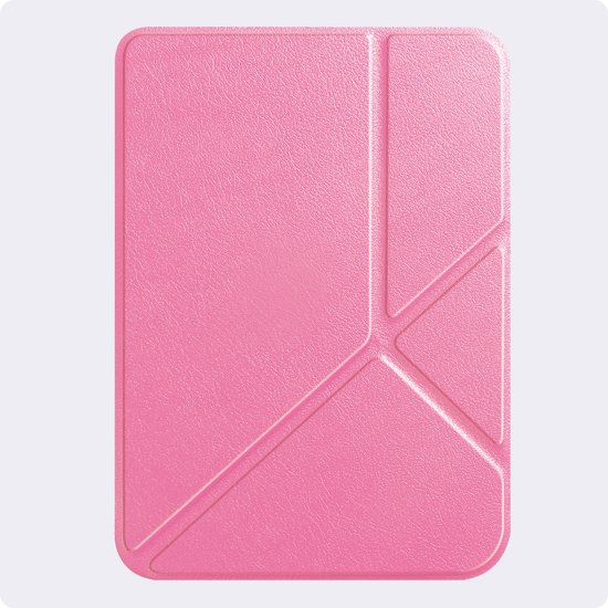 Hoesje Geschikt voor Kobo Clara BW Hoesje Luxe Bescherm Case Trifold - Hoes Geschikt voor Kobo Clara BW Hoes Book Cover - Roze van Merkloos — afbeelding 5