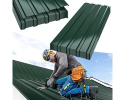 36 stuks Dakpanelen - 115 x 45 cm - Profielplaat SET incl. Schroeven - 18 m² - Muurplaat Dakplaat - Dikte 0,3 mm - Gevelbekleding - Groen