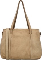 Sac bandoulière Hide & Stitches Paint Rock - Cabas - Bandoulière - Cuir - Sable - 100 % Cuir