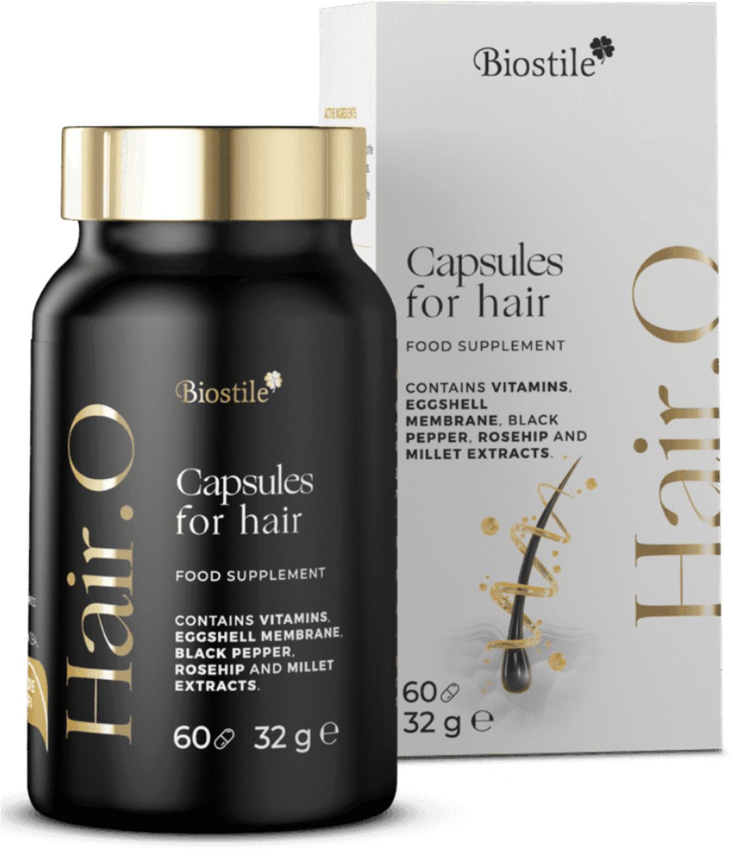 Biostile – Hair.o Capsules – Ondersteuning tegen haaruitval - gezonde Haargroei - 60 capsules