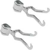 Proplus Clamp Crochet à vêtements 15-30 mm Chrome 11 Cm par 2 pièces
