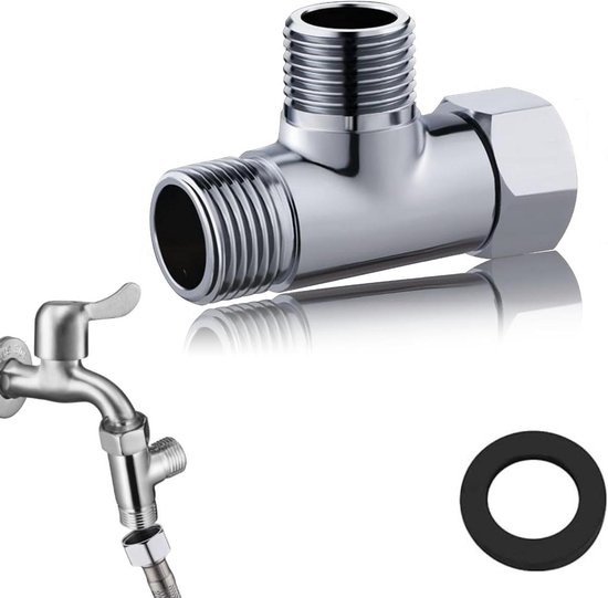 10mm X G1/8'' Rechte Hoek T-stuk Messing/PA 66 Insteekfitting Buitendr Draaibaar Nbr