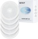 PETKIT doos met 'FILTER UNIT 3.0' en vijf witte, ronde filters met centraal gat.