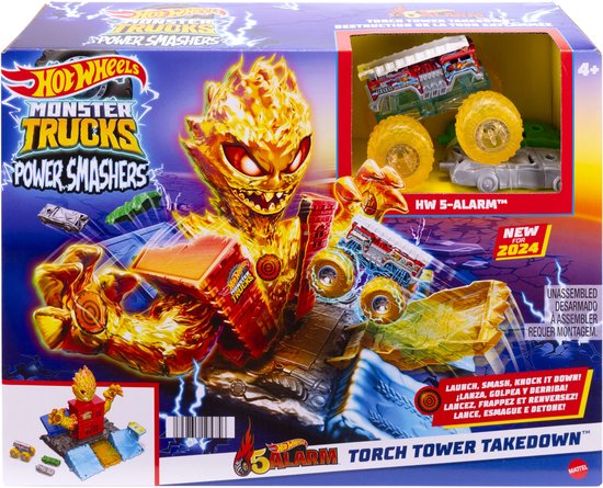 Hot Wheels Monster Trucks Power Smashers Torch Tower Takedown
