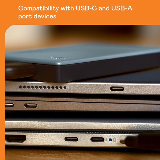 RFWR® Draagbare Harde Schijf 5 TB met USB-C en Wachtwoordbeveiliging van Merkloos — afbeelding 5