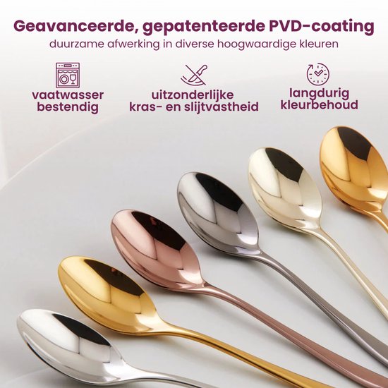 Sambonet Koffielepels Rock Goud 6 Stuks van Sambonet — afbeelding 2