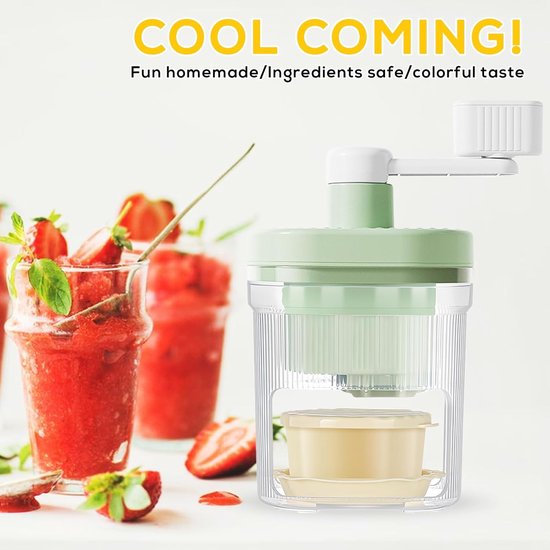 RFWR® Handmatige Ijsversnipperaar met Bevroren IJsschaal en Plaat - Perfect voor Zomerdranken van RFWR — afbeelding 3