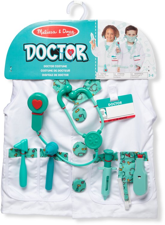Melissa & Doug – Verkleedset dokter – Inclusief stethoscoop met geluid