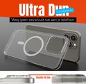 Coque de téléphone fine et transparente avec logo MagSafe, texte 'Ultra fin et léger'.