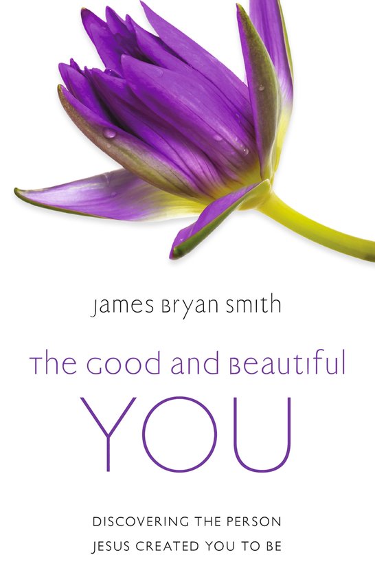 Boek 'The Good and Beautiful You' met een paarse waterlelie op de voorgrond.