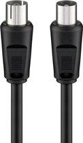 Goobay Coaxial cable, 10m câble coaxial Noir
