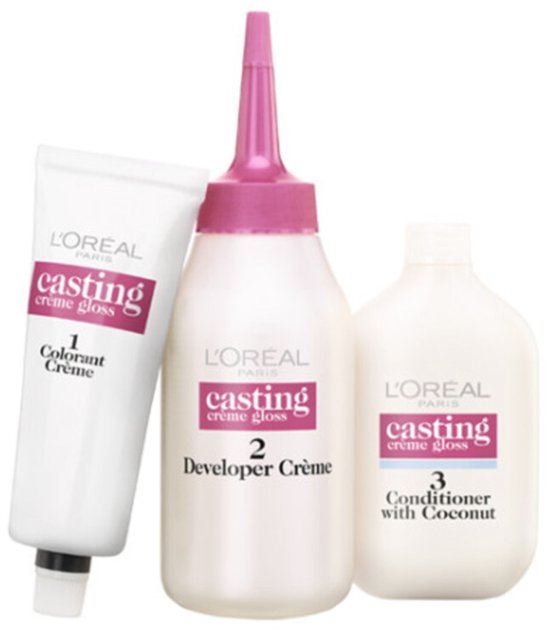 3x L'Oréal Casting Crème Gloss Haarkleuring 4102 Parelmoer Kastanjebruin