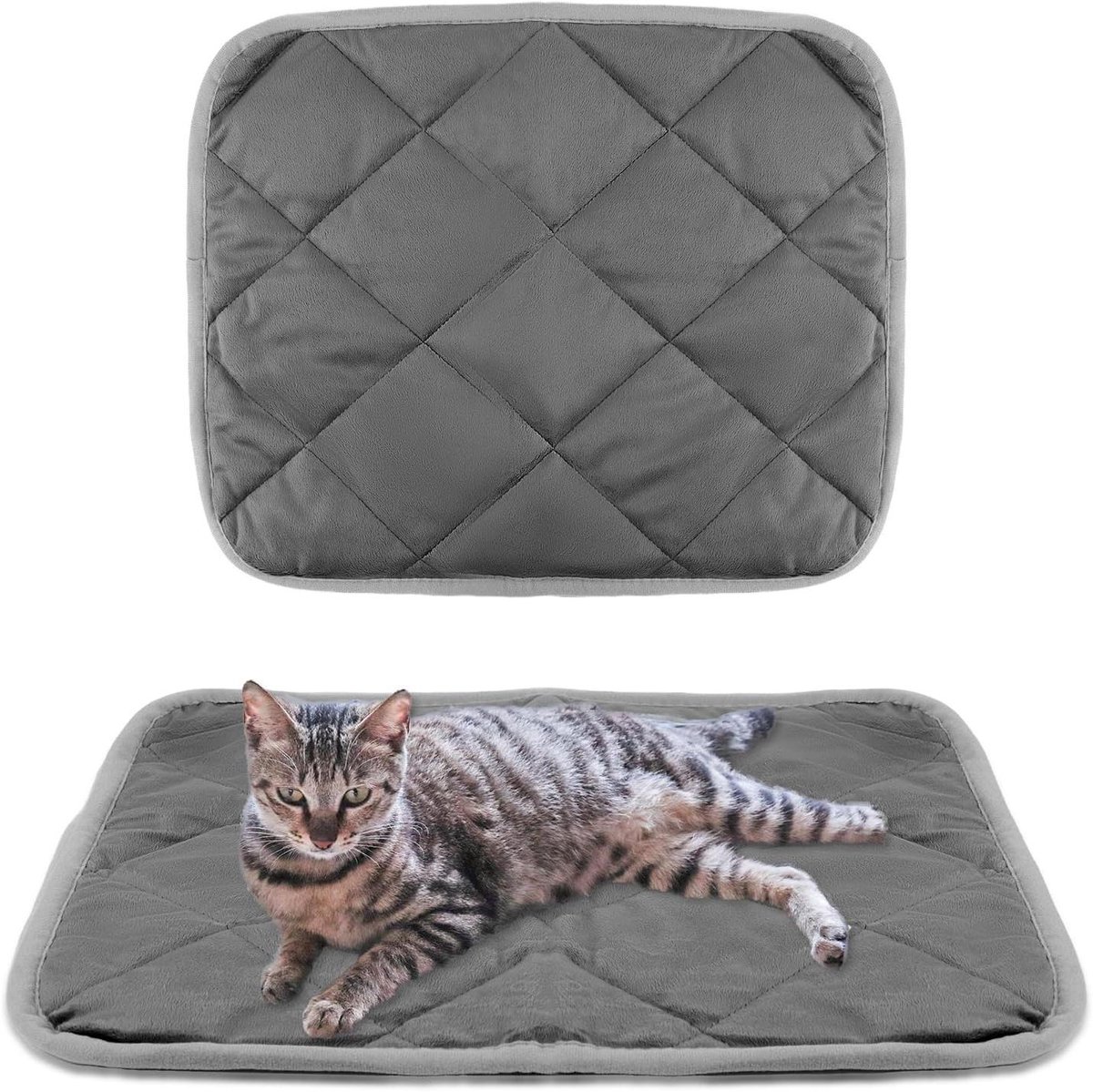 Allecto Plus - Zelfverwarmende Huisdiermatten voor Katten en Honden - Antislip Thermische Pads - Ideale Hondenkennelmat - 2 Stuks in Set - Geschikt voor Puppy's en Konijnen - Afmetingen 40x50cm.