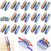 Allecto Plus - Draadconnectoren Set 14 stuks - Elektrische Connectoren - Snelaansluitklem - Kabelconnector met Schroeven - Multicolor - Compleet assortiment voor Elektrische Bedrading