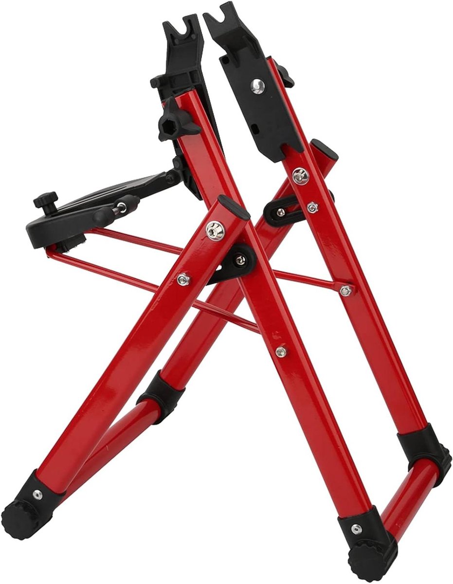 Allecto Plus - Fietswiel Richtstandaard voor Onderhoud en Reparatie - Wielrichtstandaard van Aluminiumlegering - Handige Fietsreparatietool met Wielrichtsteun.