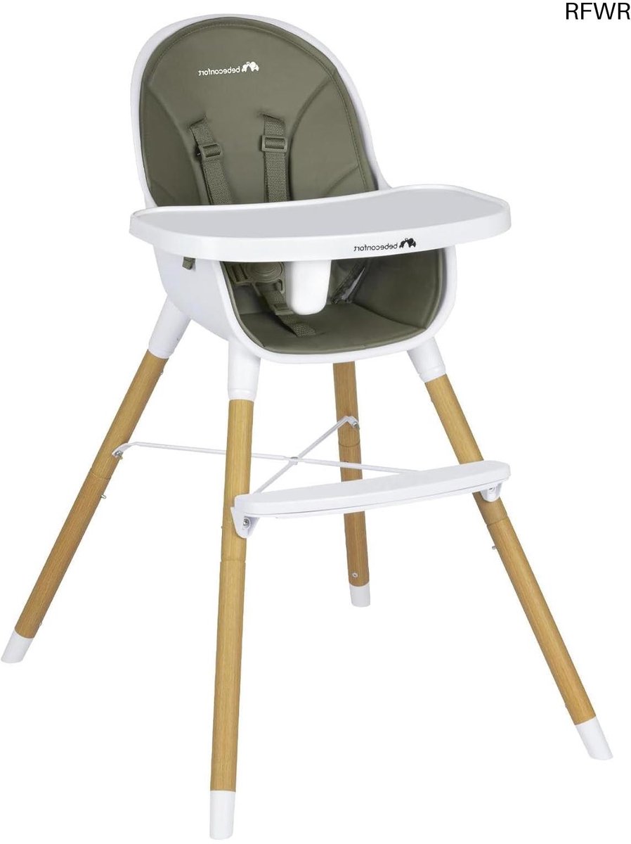 RFWR® Evolutieve 2-in-1 Kinderstoel van 6 maanden tot 6 jaar - Scandinavisch ontwerp - Comfortabel en Veilig - Geschikt tot 30 kg - Mineral Green