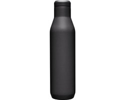 CamelBak Drinkfles - 0.75L - Dubbelwandig - Isolerend - RVS - Antislip Siliconen Bodem - Roestvrijstaal - Geschikt voor Wijn - Zwart