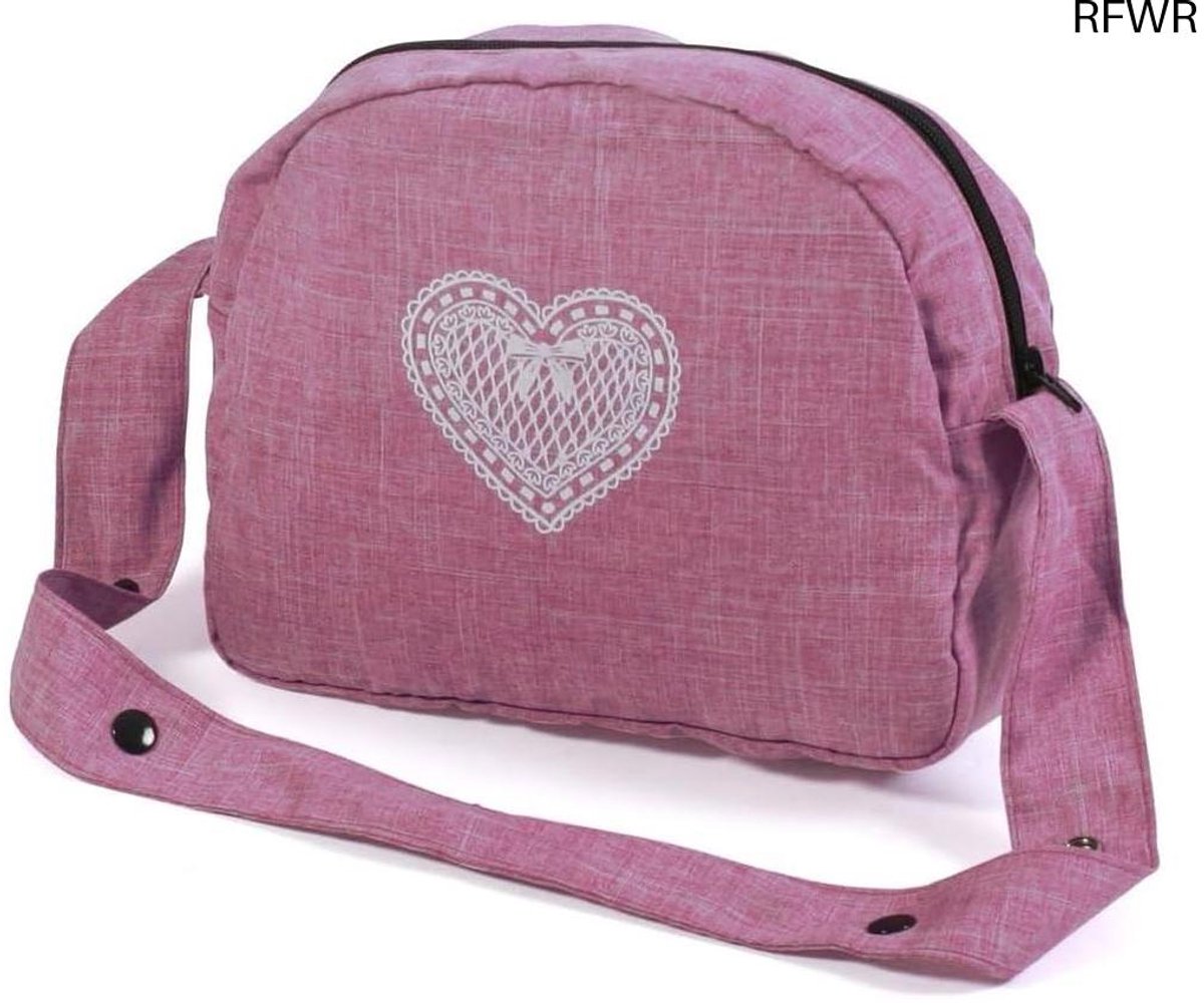 RFWR® Luiertas voor Poppen met Aankleedkussen - Poppenaccessoires en Poppentas in Jeans Roze