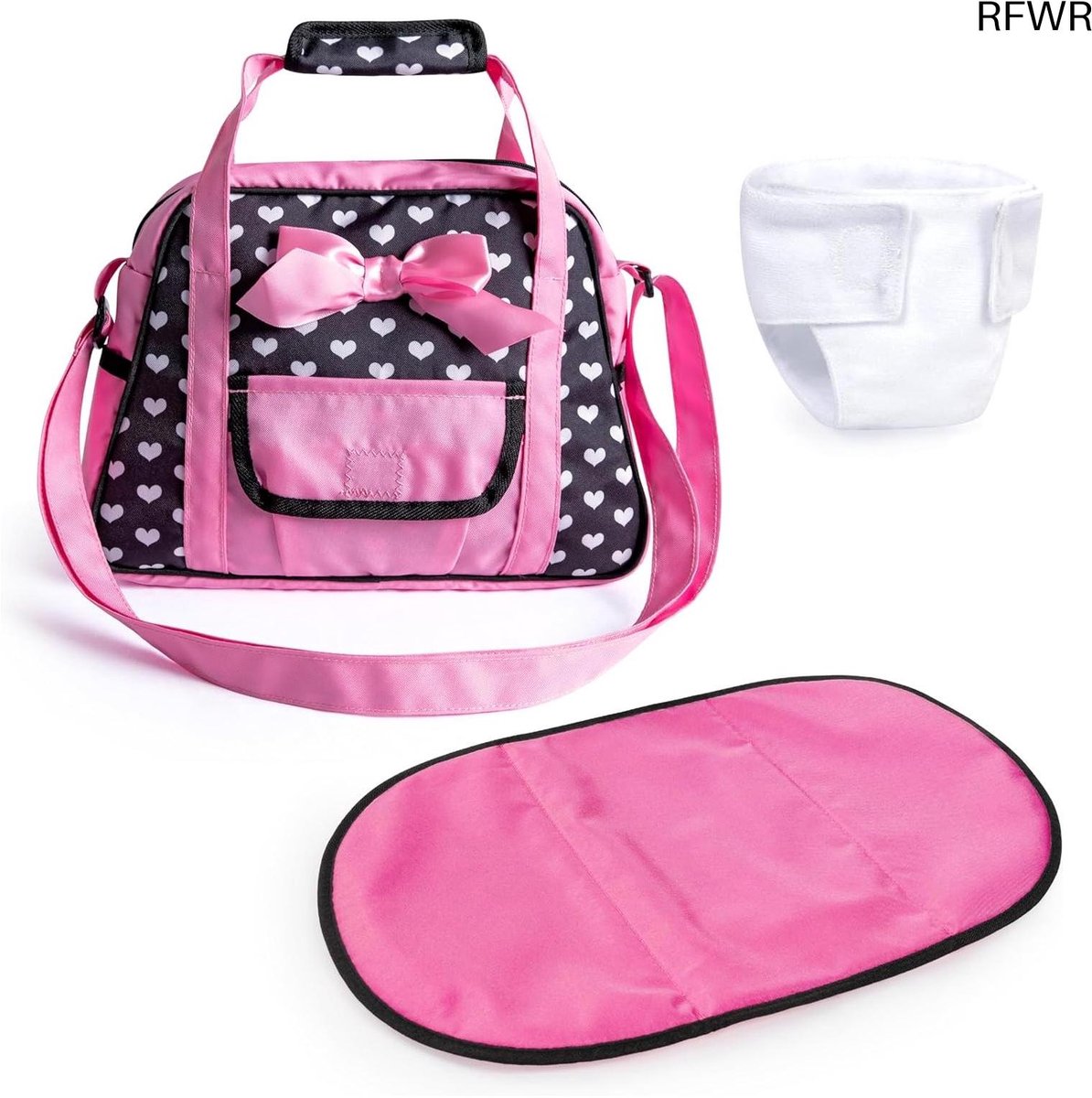 RFWR® Luiertas voor poppen met verschoningsmatje en extra opbergruimte