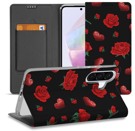 Étui portefeuille pour Samsung Galaxy A56 | Étui magnétique A36 Valentine