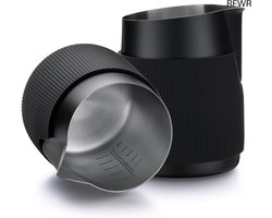 RFWR® Handleless Melkkan - Stoomkan voor Latte Art - 600 ml Roestvrij Staal met Hittebestendige Grip