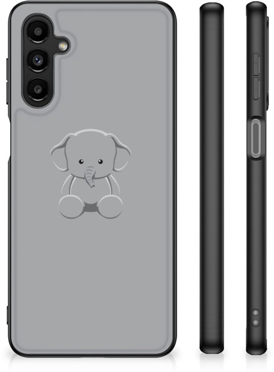 Back Cover voor Samsung Galaxy A14 5G Hoesje Grijs Baby Olifant