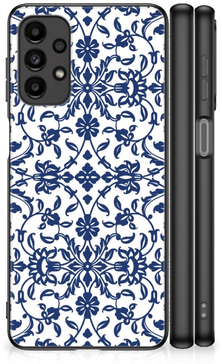 Samsung Galaxy A13 4G Bloemen Hoesje Flower Blue