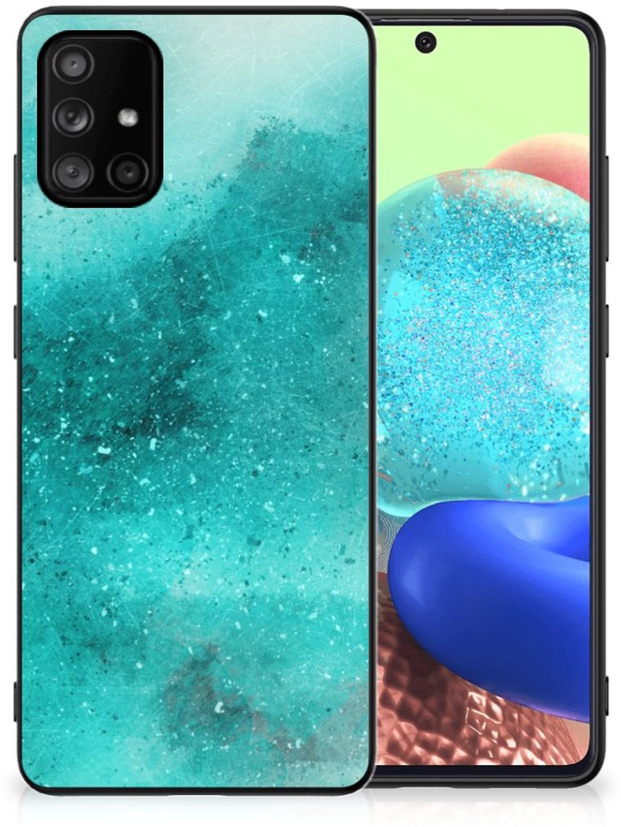 Kleurrijke Telefoonhoesje Samsung Galaxy A71 Painting Blue