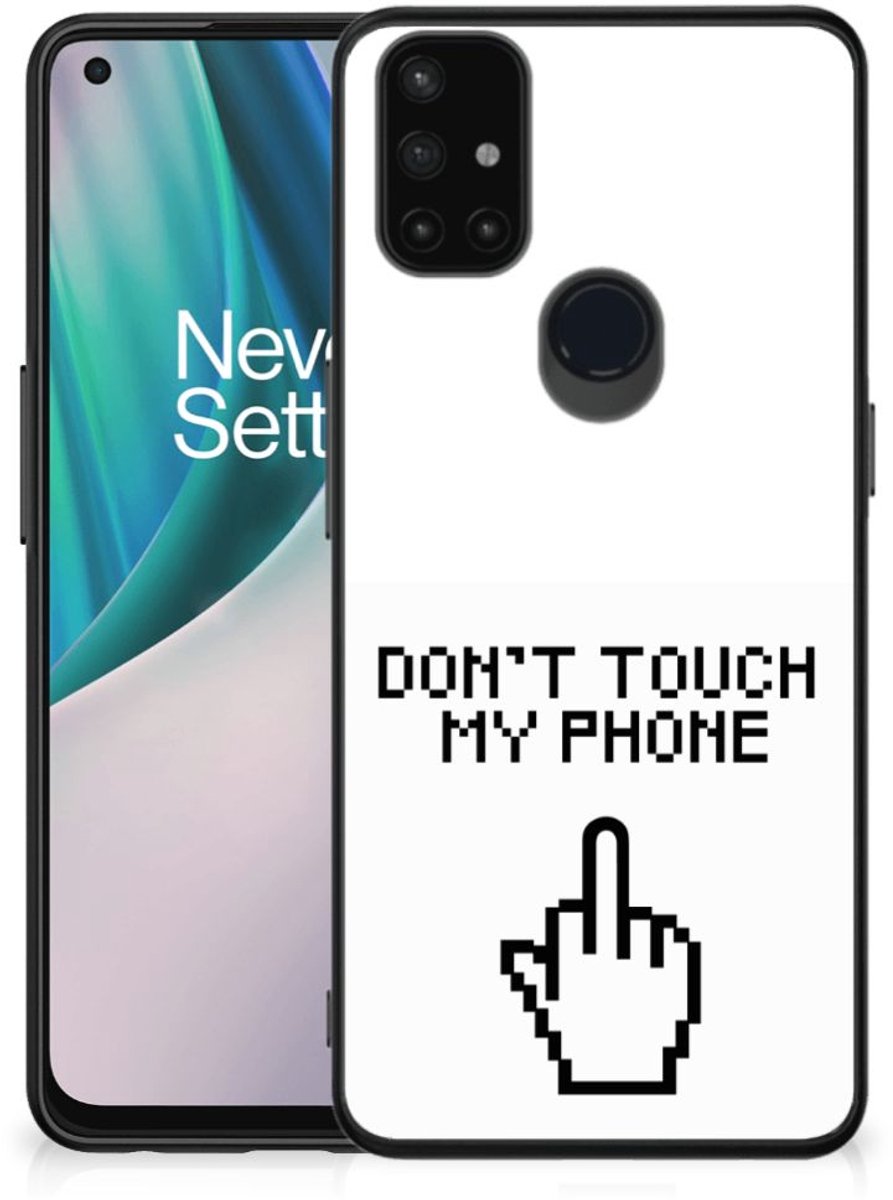 OnePlus Nord N10 5G Telefoon Hoesje Finger Don't Touch My Phone