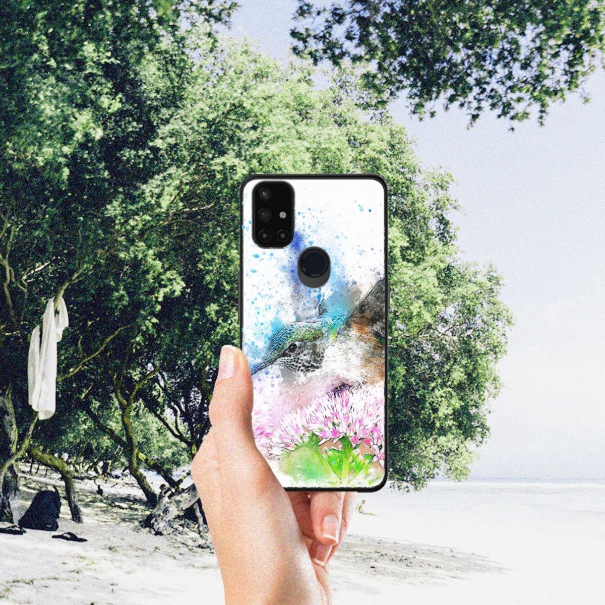 Kleurrijke Telefoonhoesje OnePlus Nord N10 5G Vogel