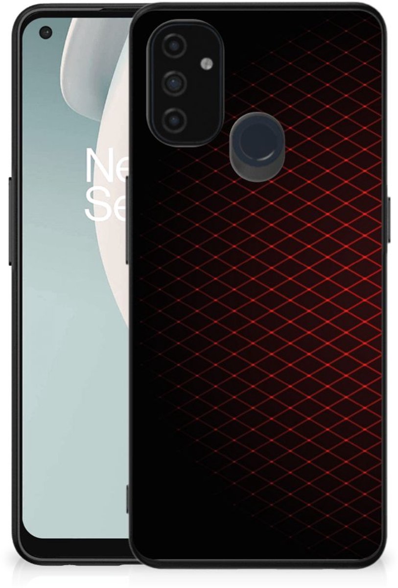 OnePlus Nord N100 Back Case Geruit Rood
