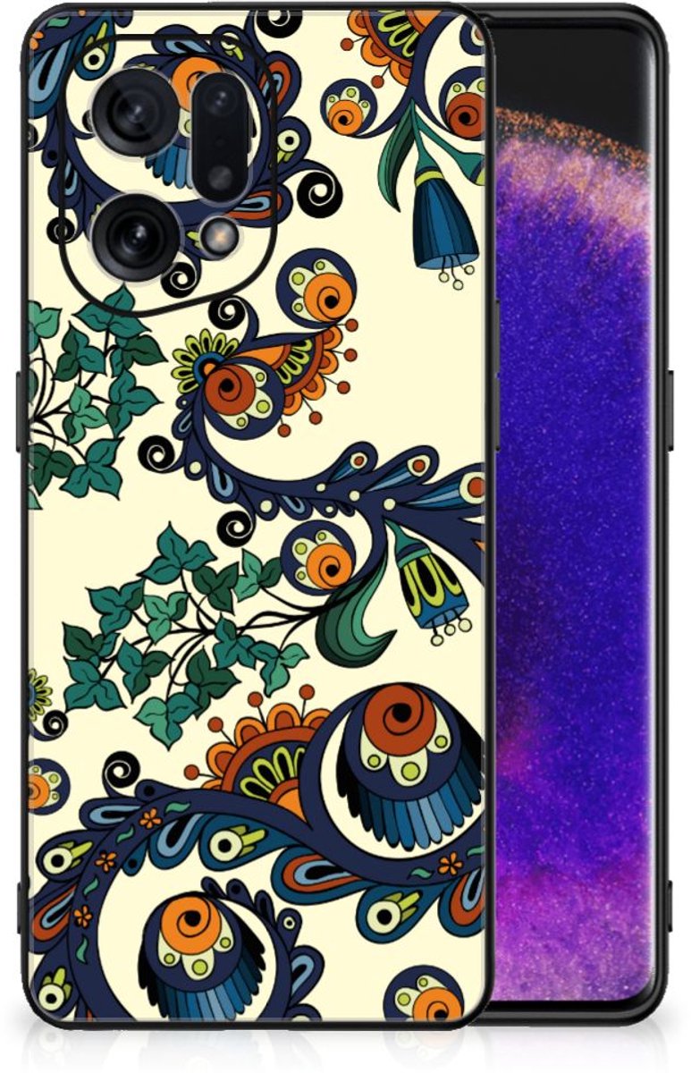 Back Cover OPPO Find X5 Barok Flower