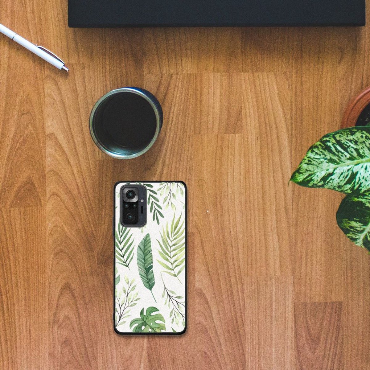 Xiaomi Redmi Note 10 Pro Bloemen Hoesje Leaves