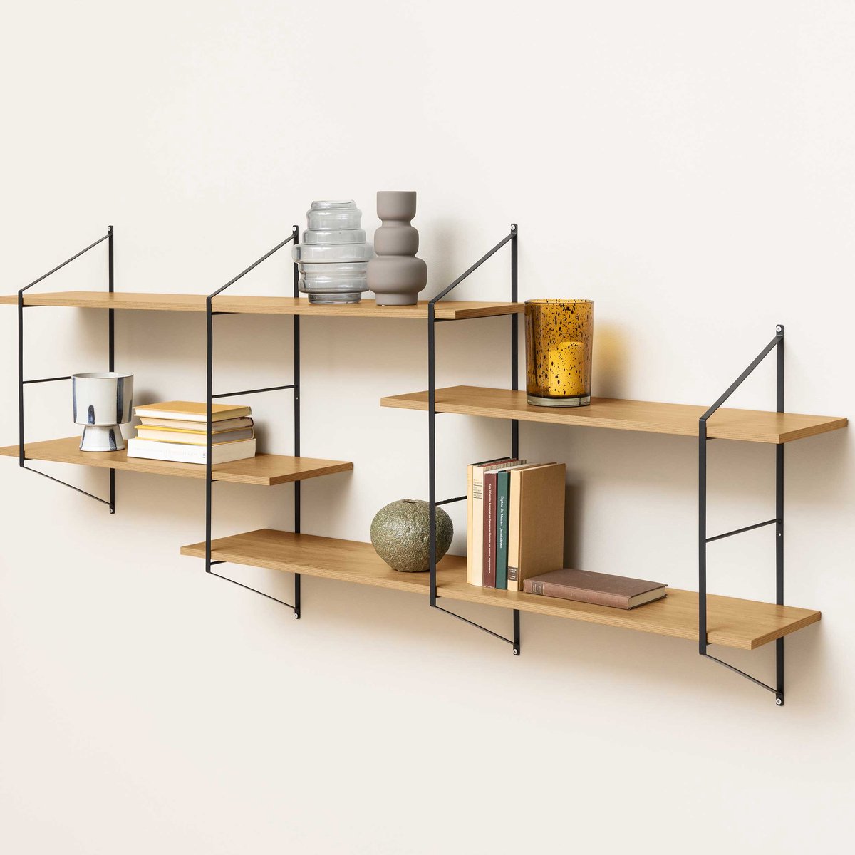 Giga Living Wandplank Snolla - Naturel - 191x26x79cm