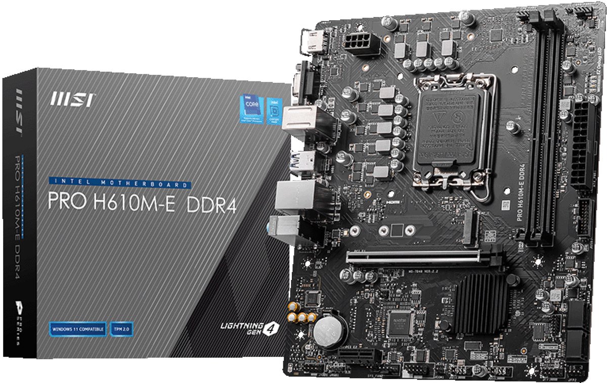 MSI PRO H610M-E DDR4 moederbord