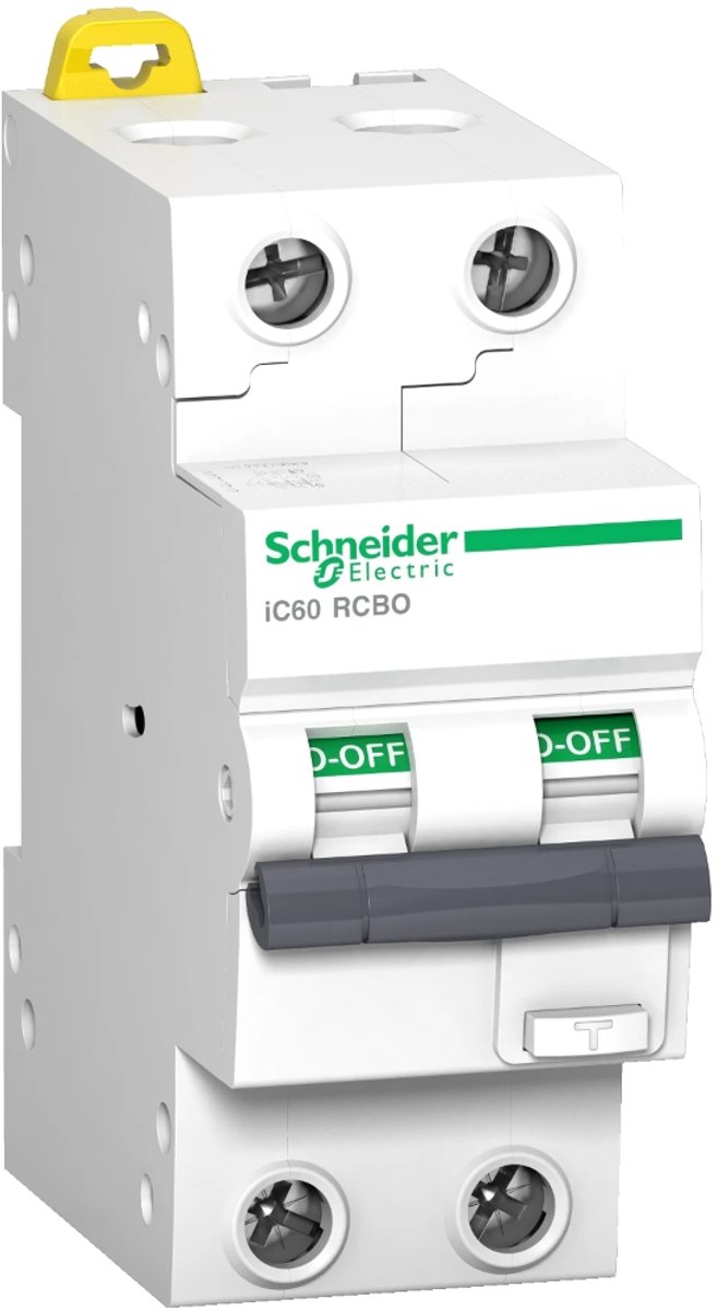 Schneider Electric Acti9 IC60 Aardlekautomaat 2P 10A 30mA C-karakteristiek 10kA