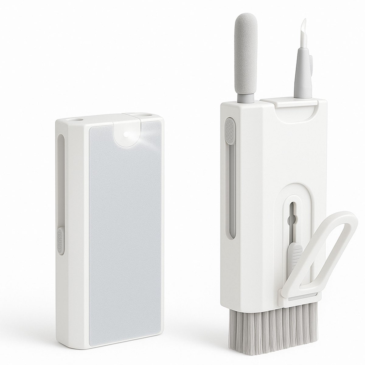 TechNow 7-in-1 Reinigingsset – Voor Telefoon, Laptop & Oortjes – Compact – Wit