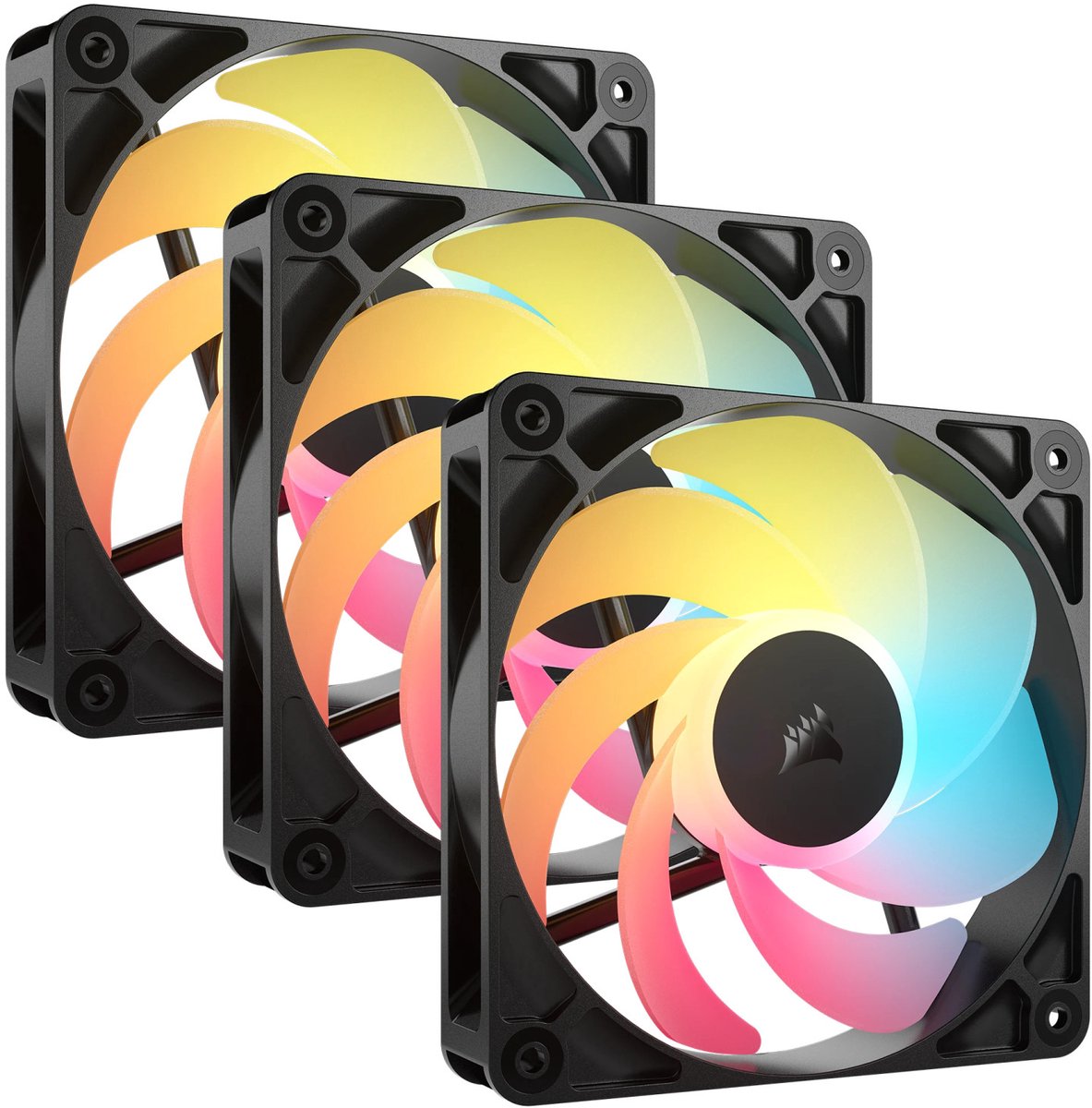 Corsair RS120-R ARGB computer behuizing ventilator 12 cm zwart, 3 stuks