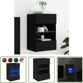 vidaXL Tv-wandmeubels met LED 2 st 60x30x40 cm grijs sonoma