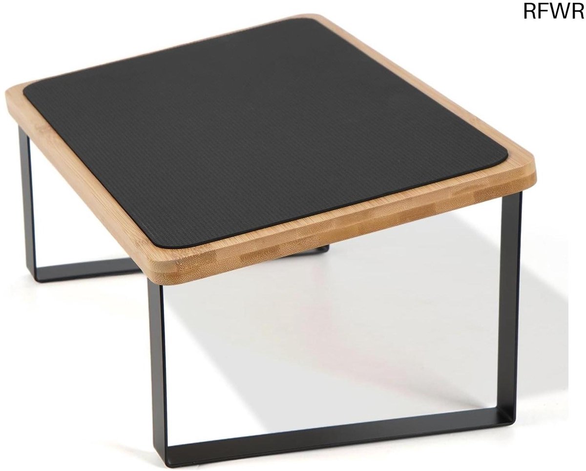 RFWR® Ergonomische Voetensteun voor Onder Bureau - Houten en Metalen Ondersteuning voor Comfort en Verlichting