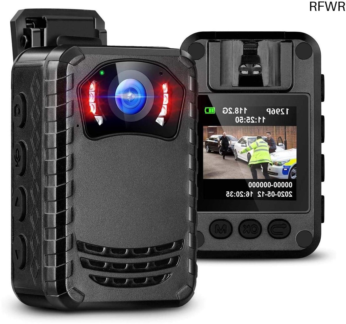 RFWR® Mini Body Camera Full HD 1296P Draagbare Nachtzicht Camera voor Dagelijks en Outdoor Gebruik
