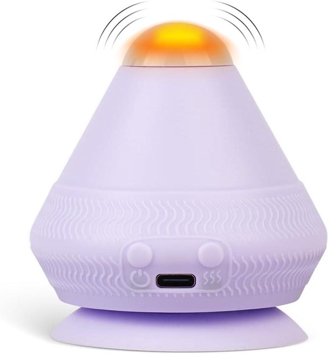 Massagebal met zuignap - Verwarmde oplaadbare bal voor nekmassage/schouder/rug - Paars