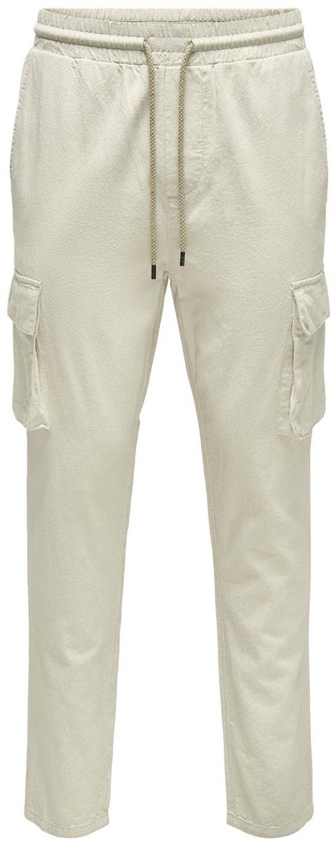 ONLY & SONS Cargo broek ONSLINUS Tapered fit Linnen Cargo broek
