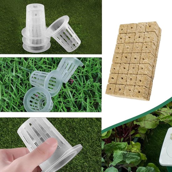 56 stuks steenwol, 4 x 4 x 4 cm kubussen, steenwol bladeren, kweekmat vloerloos, Rockwool Cube voor teelt hydrocultuur, stekken, kolonisatie, verplanten, plantenvermeerdering