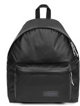 Zwarte Eastpak rugzak met een voorvak en zijvakken.