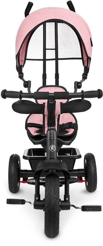 HyperMotion Percy Tricycle En Bois 2 En 1 Pour Enfants Dès 18 Mois - Vélo Draisienne Réglable Rose Garçon Fille