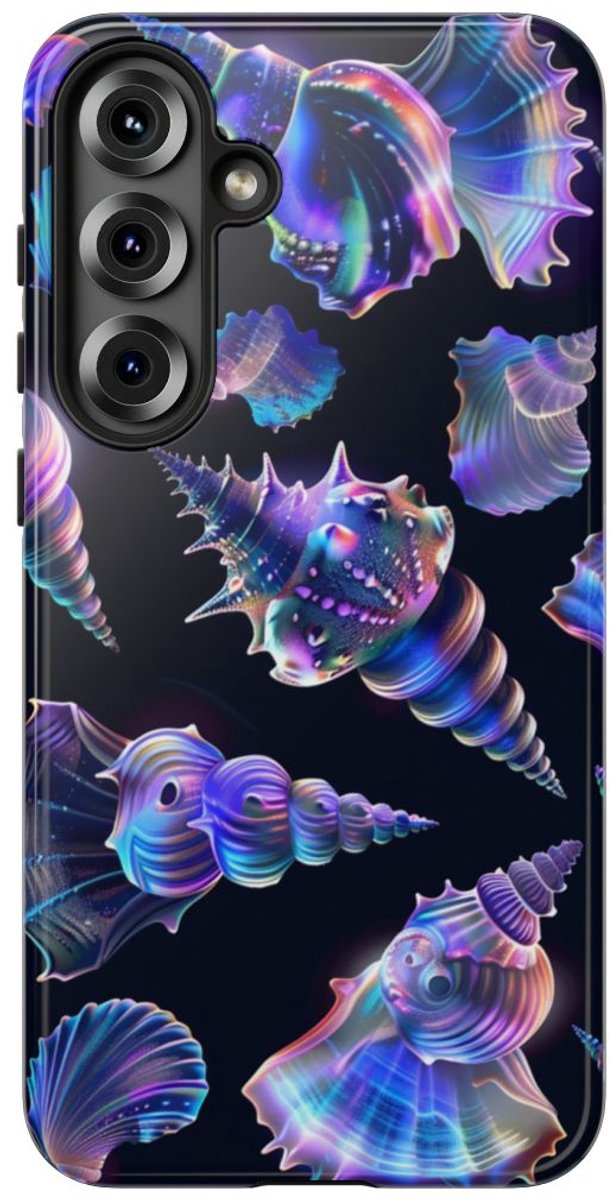 Neon Pastel Schelpenpatroon – Telefoonhoesje Geschikt voor Samsung Galaxy S25 Plus